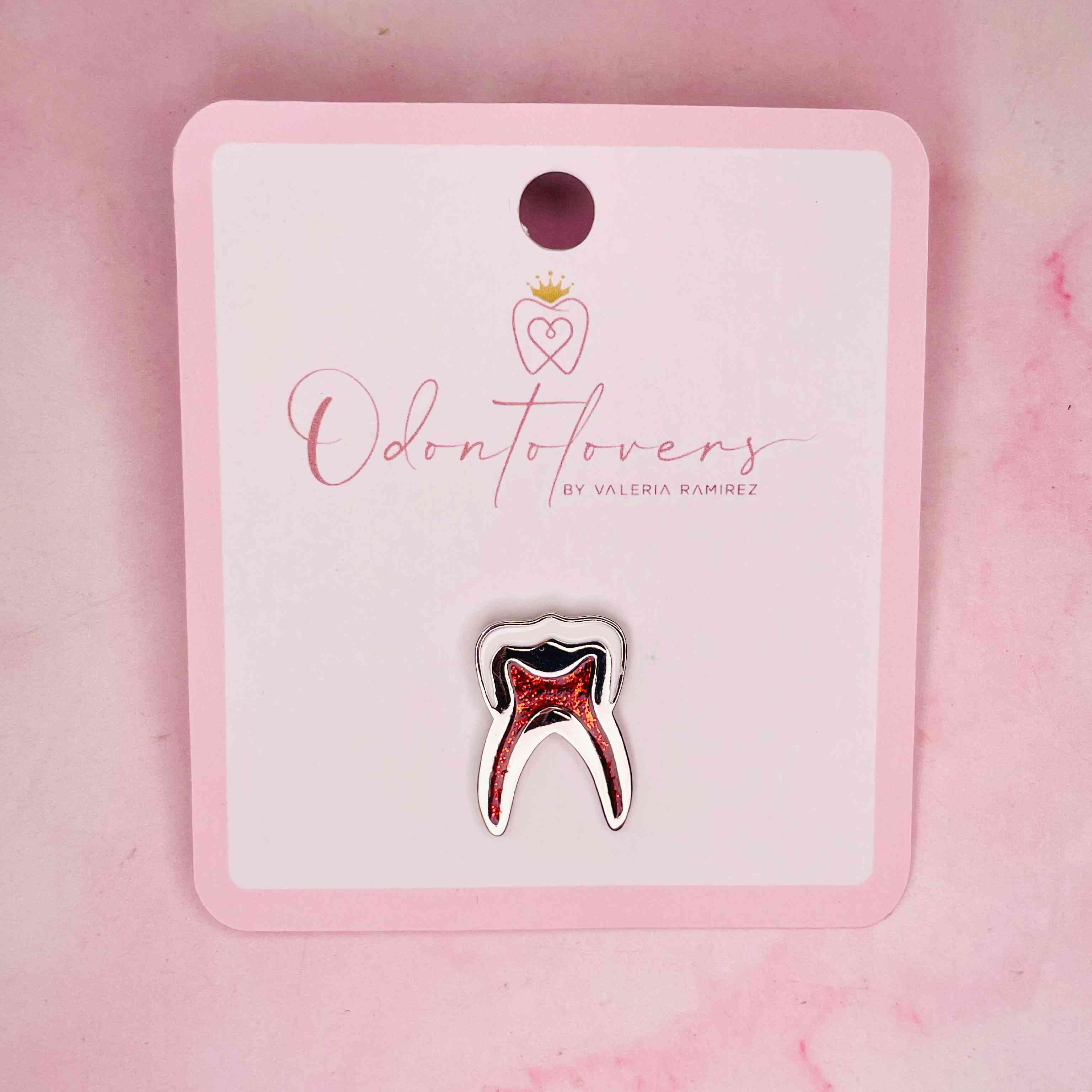 Pin molar anatómico glitter