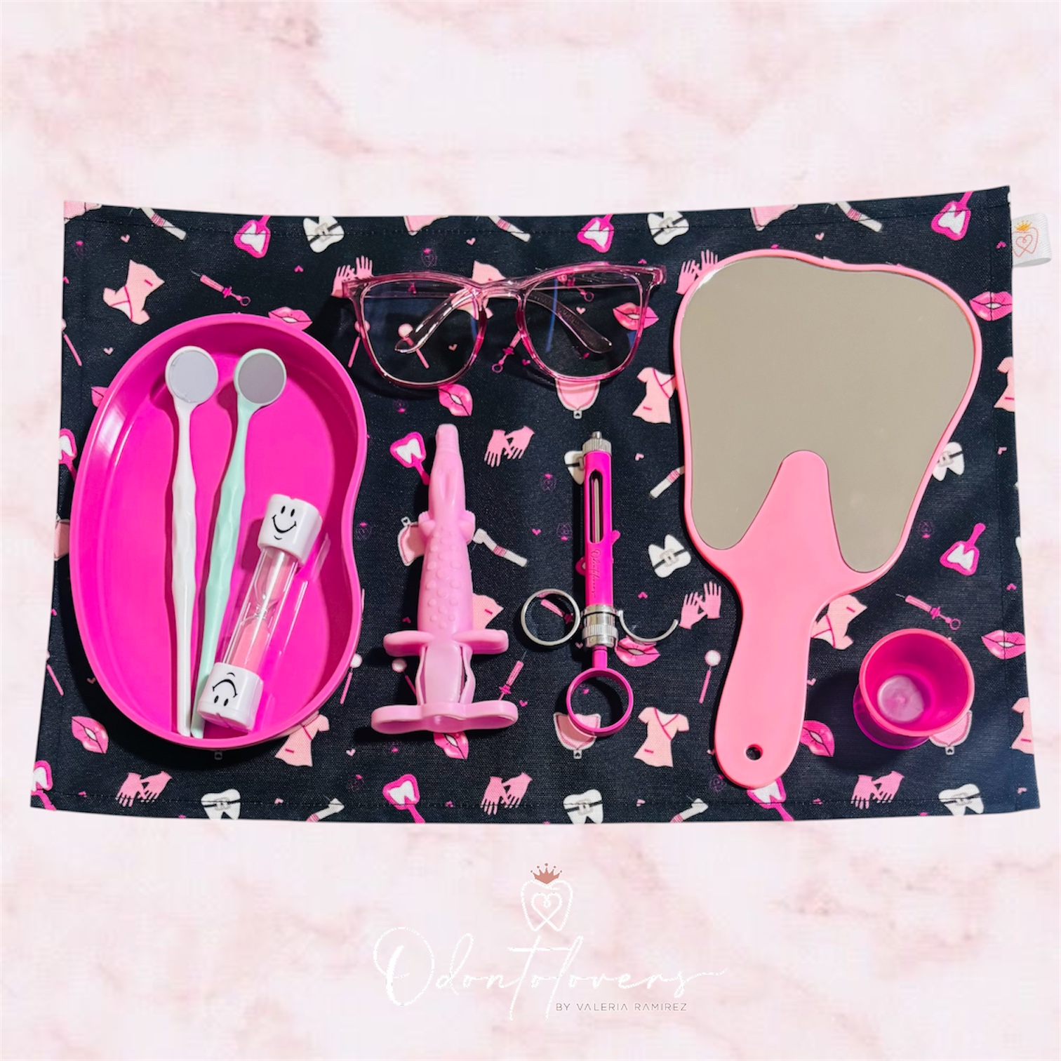 Campo clínico reutilizable dental lips negro