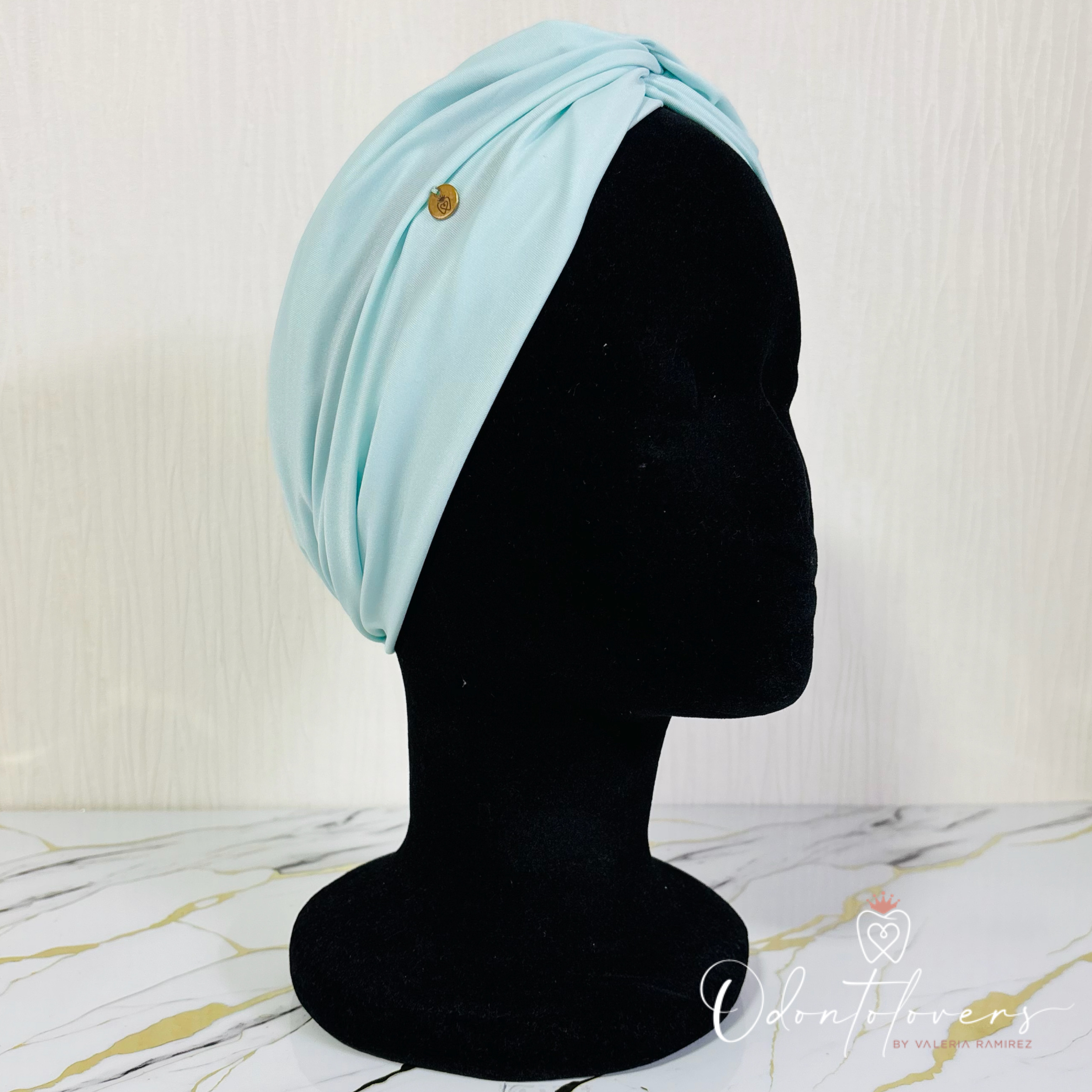 Turbante celeste agua 
