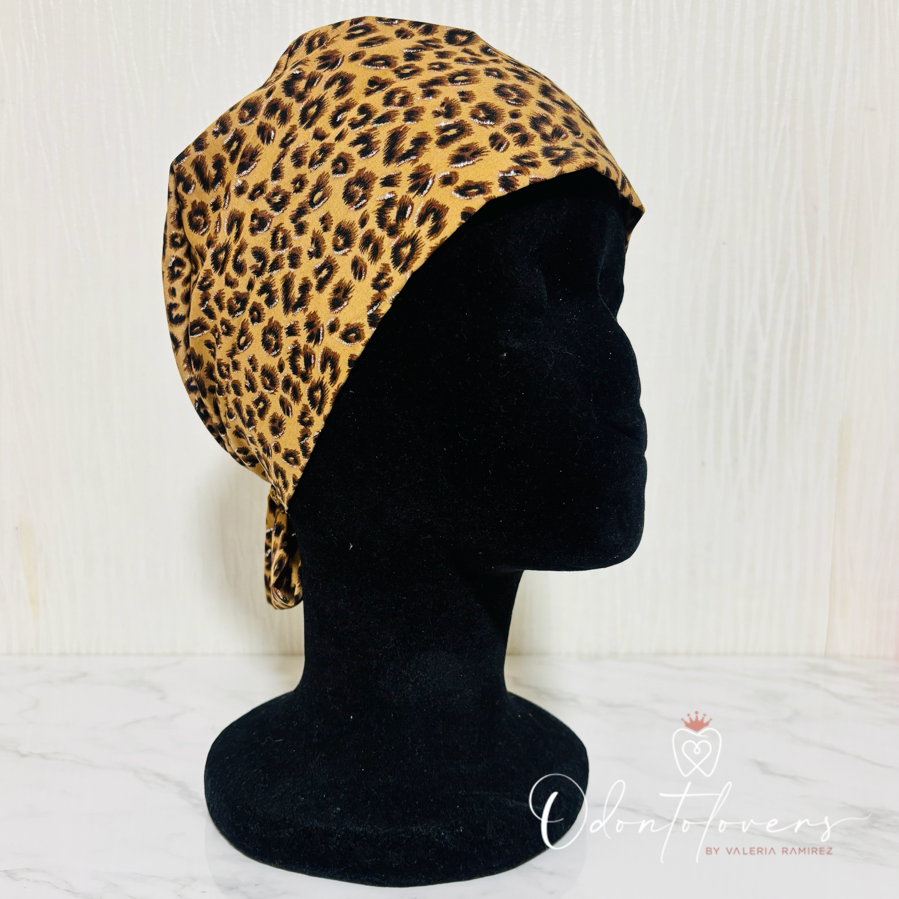 Gorro quirúrgico print café glitter 