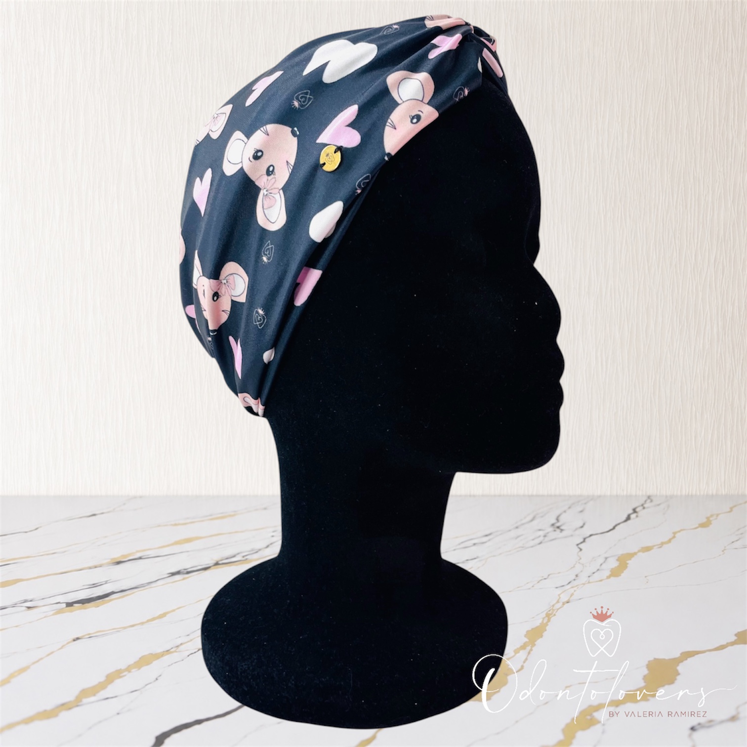 Turbante premium Ratón Pérez negro