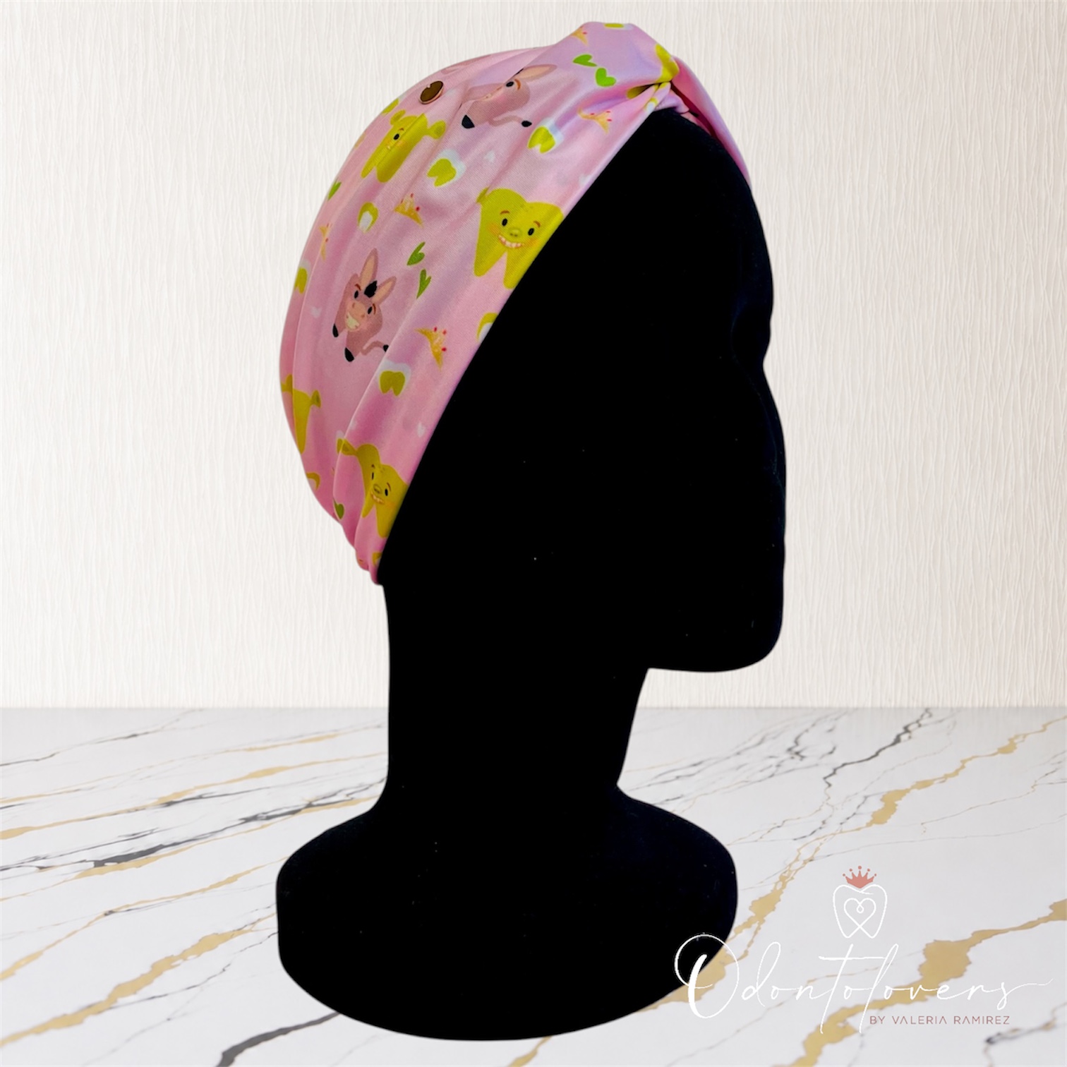 Turbante premium Shrek rosa 