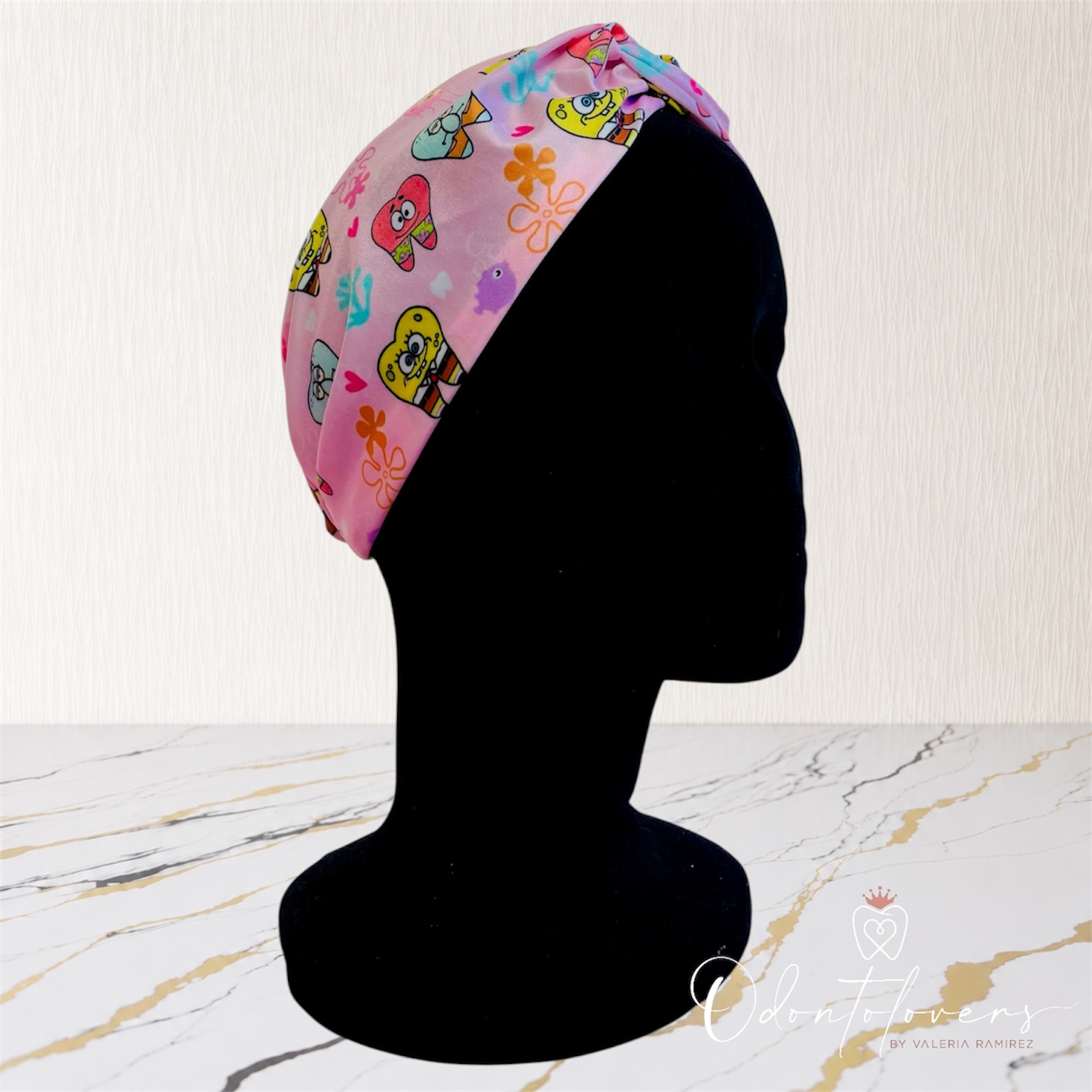 Turbante premium Bob esponja rosa
