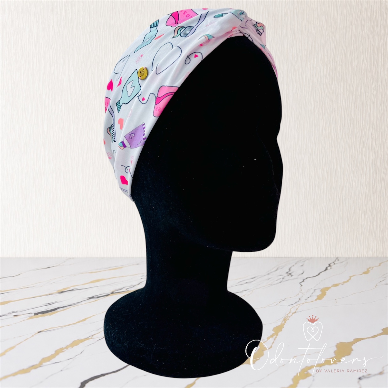 Turbante premium dental blanco