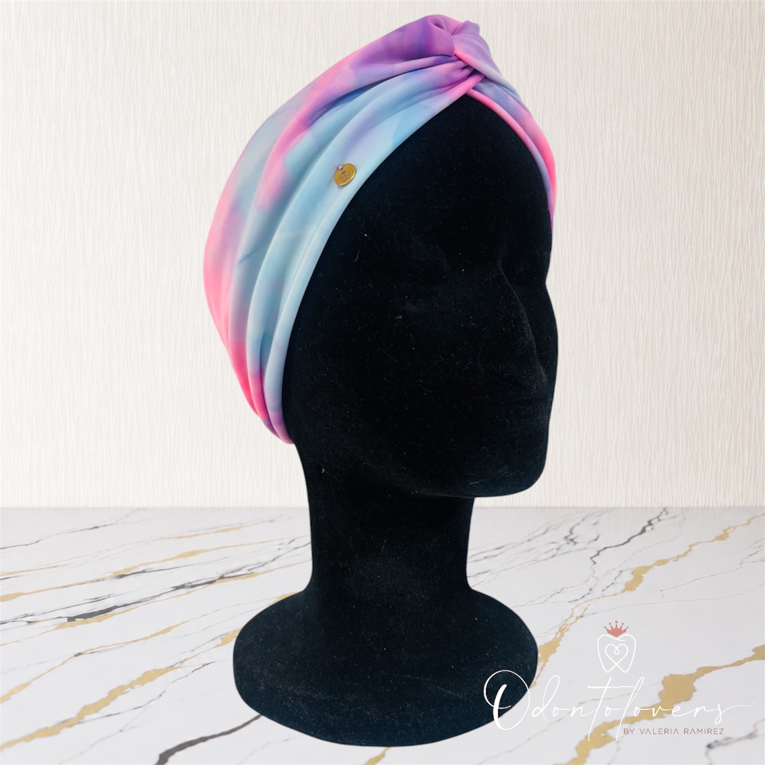Turbante tie dye lila