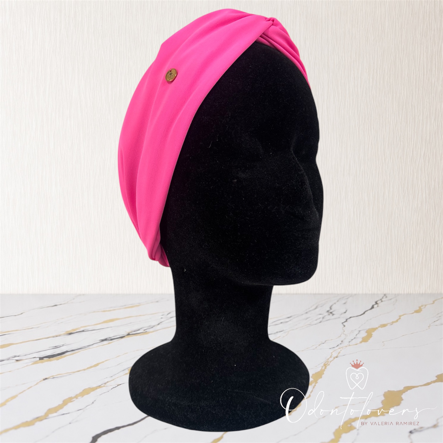 Turbante rosado oscuro