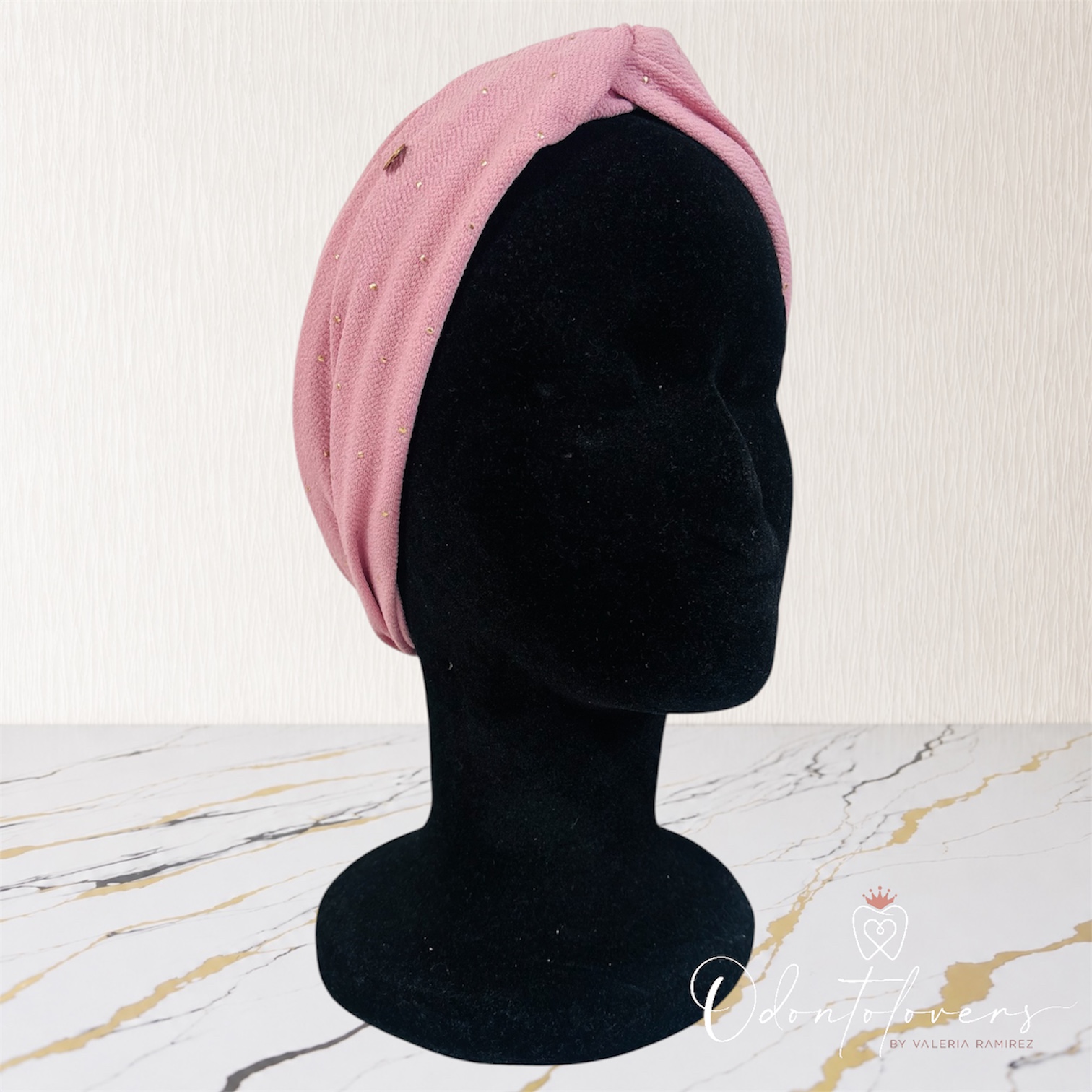 Turbante tachas palo rosa
