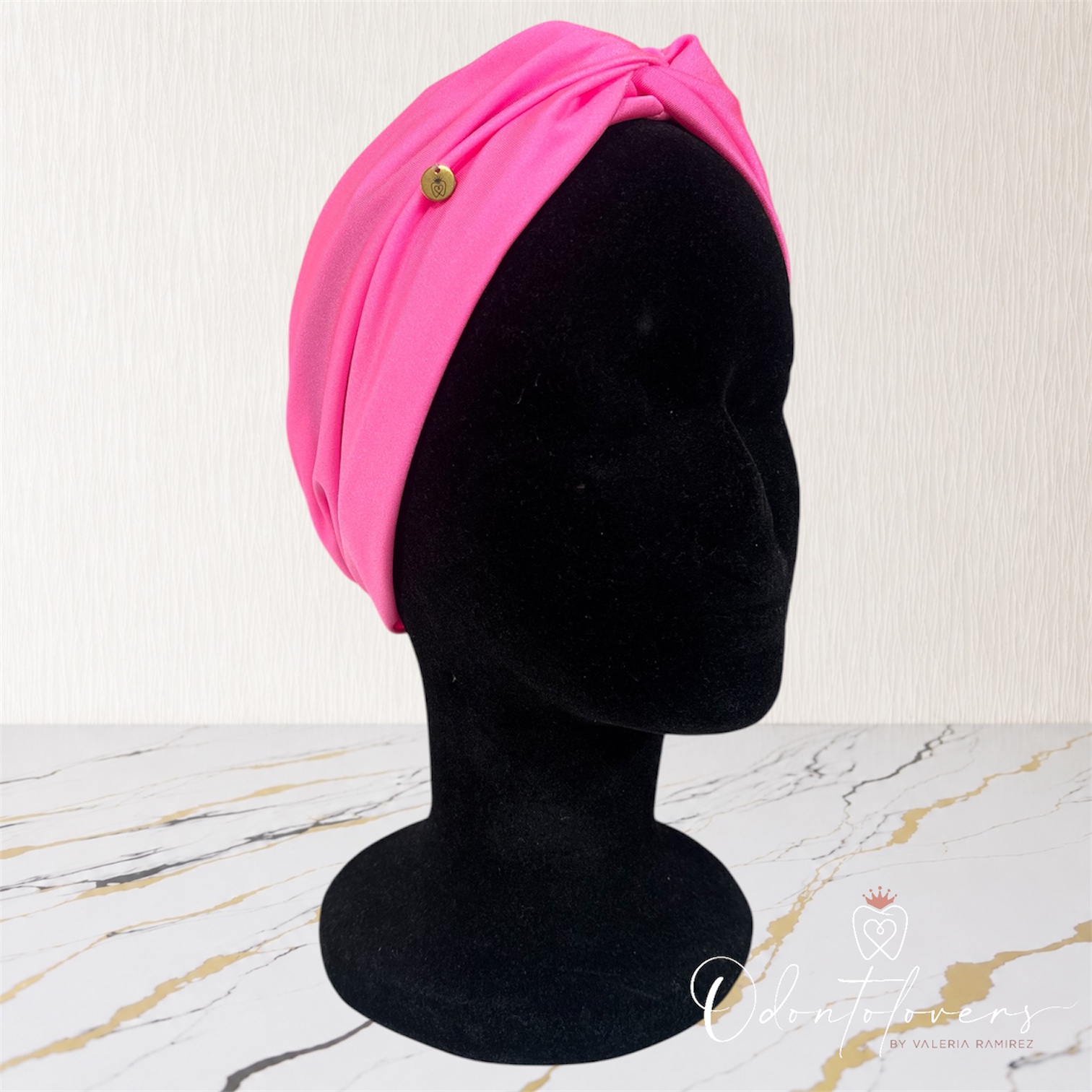 Turbante rosa chicle glitter