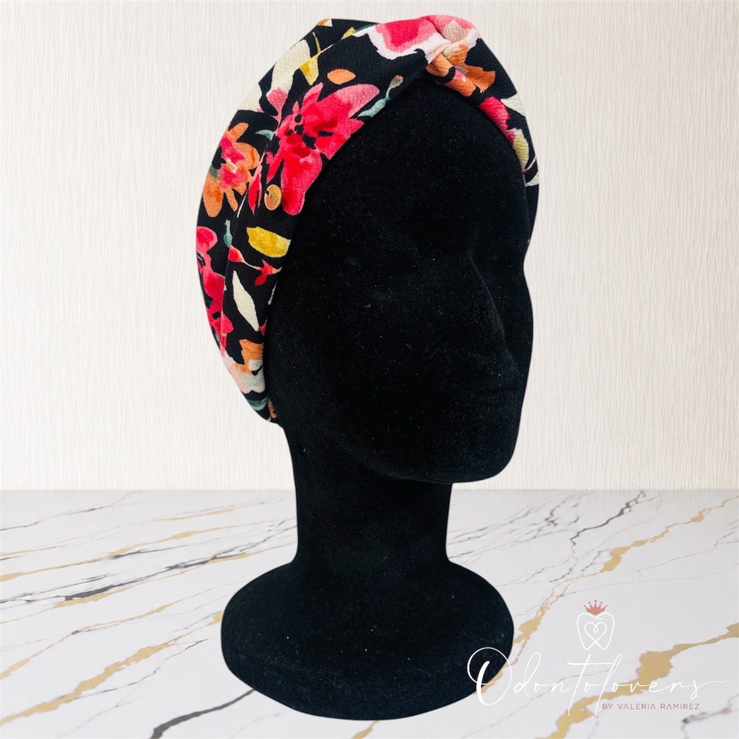 Turbante floral black