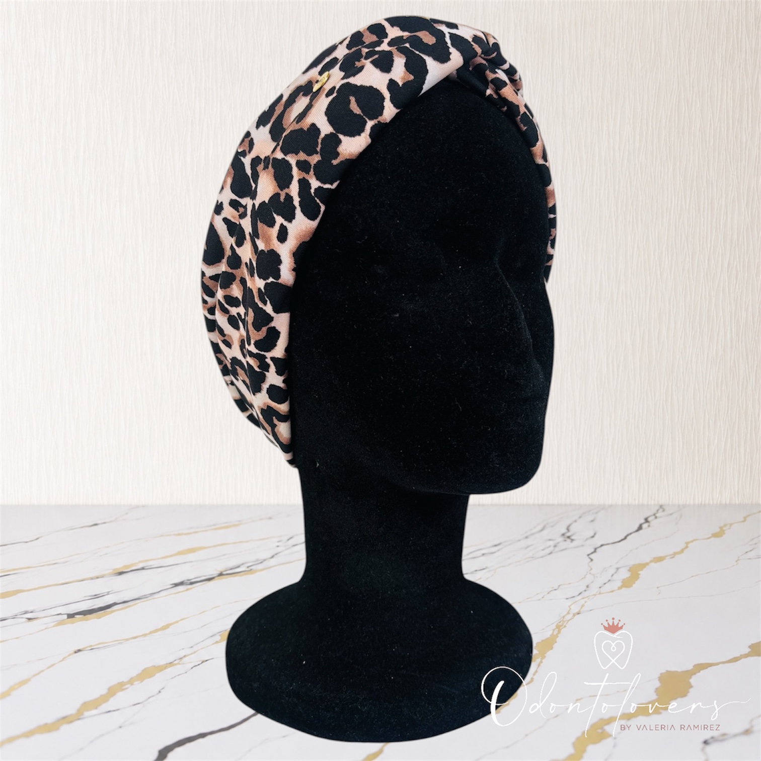 Turbante print leopardo café