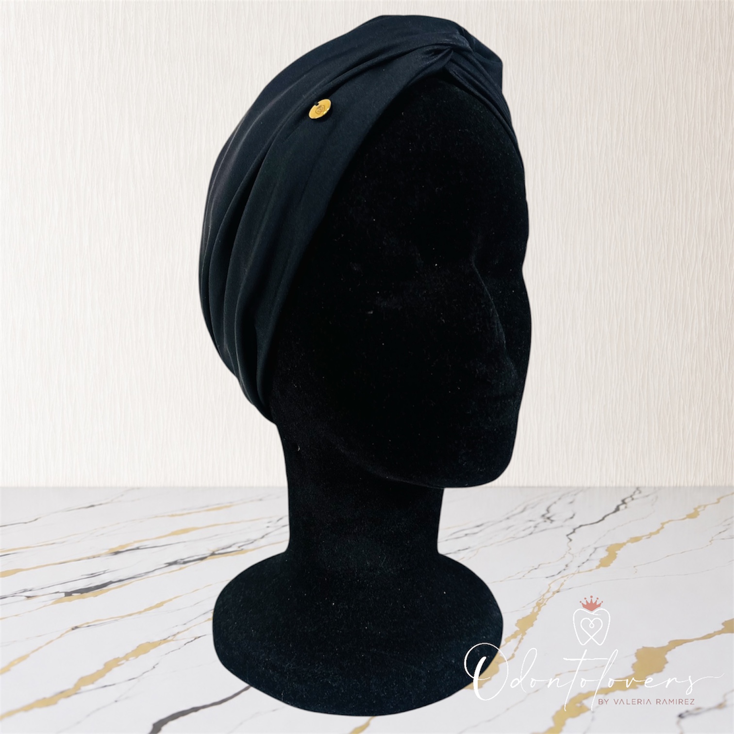 Turbante negro liso 