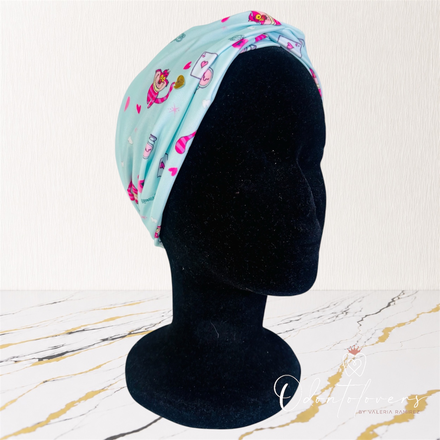 Turbante premium Alicia celeste
