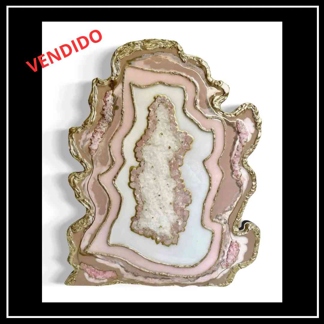 CRISTALES DE AMOR: Inspiración de Geoda en Cuarzo Rosa