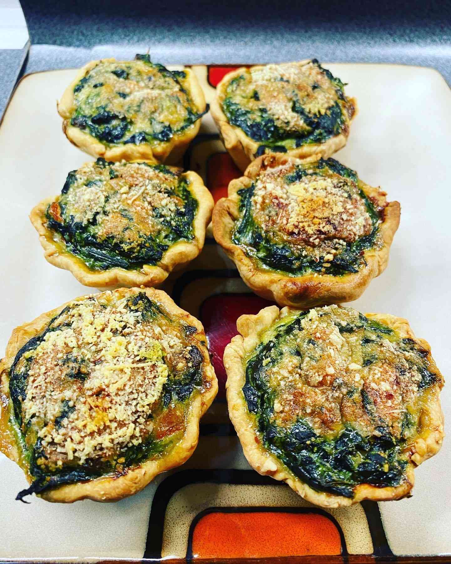 Mini Quiché de Espinaca/Morron/ Champiñon