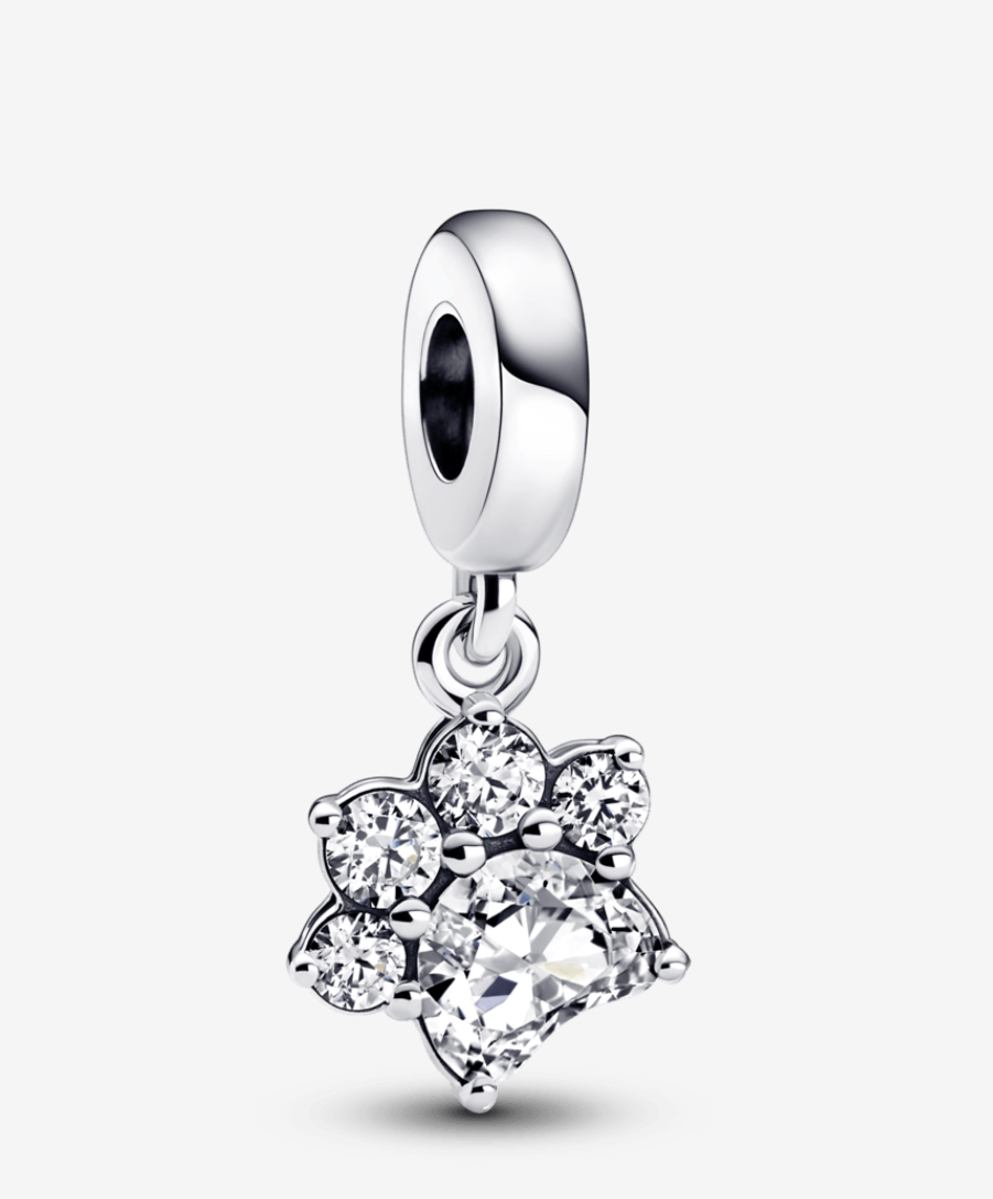 Charms colgante Huella de mascota reluciente (Perro/Gato)