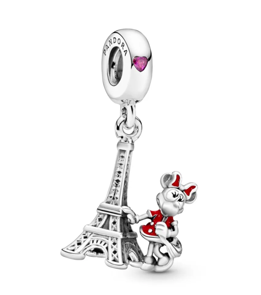 Charm colgante Torre Eiffel con Minnie Mouse
