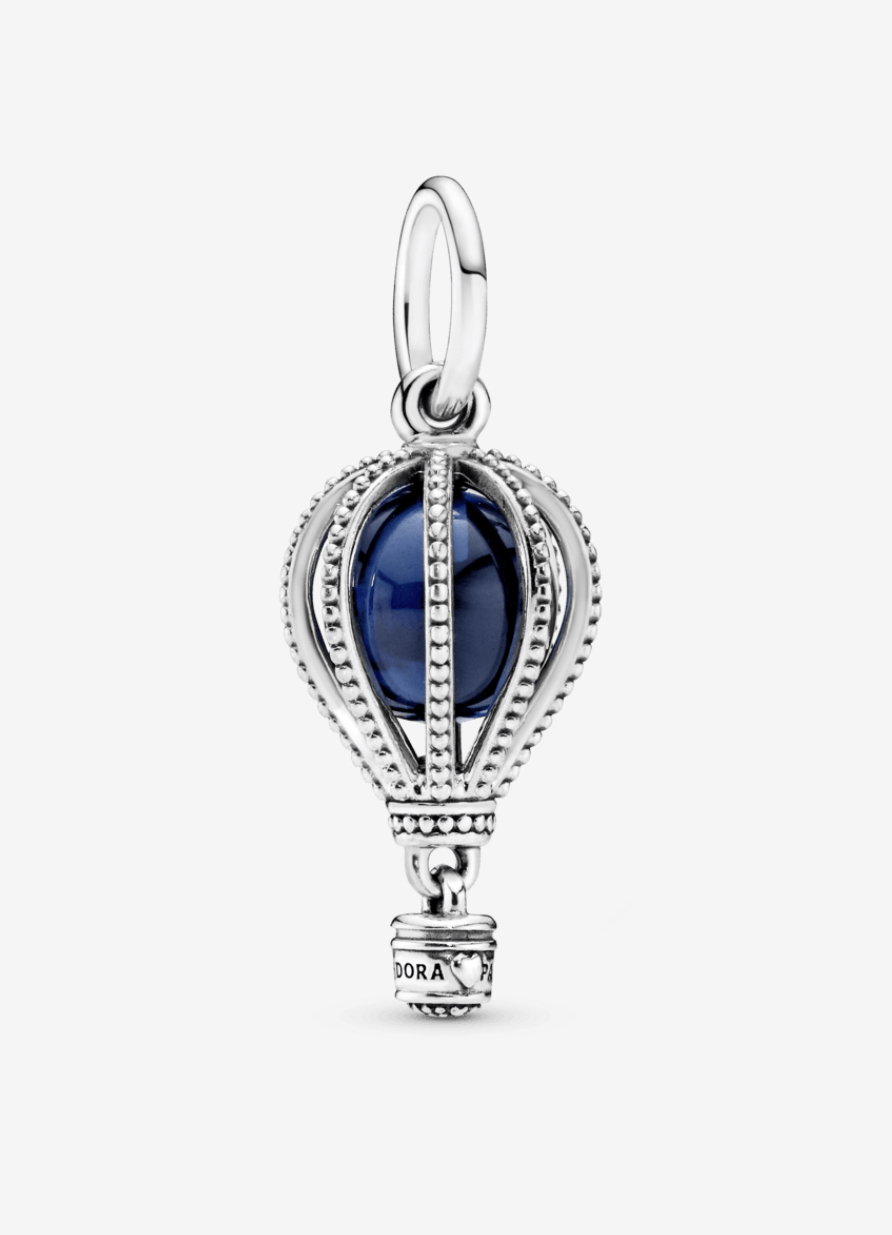 Charm Colgante De Viaje Globo Aerostático Azul