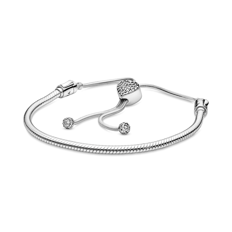 Pulsera Ajustable de corazón para charms