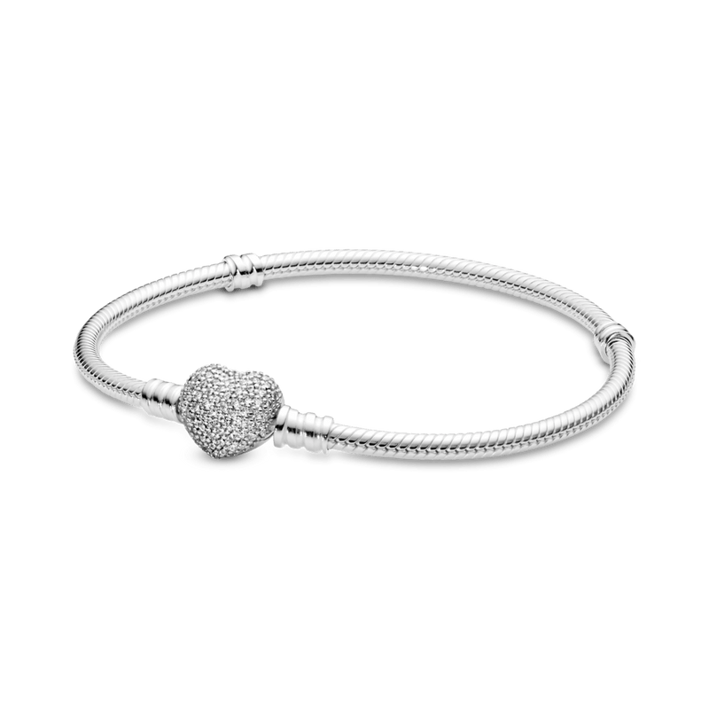 Pulsera Corazón en Pavé para charms