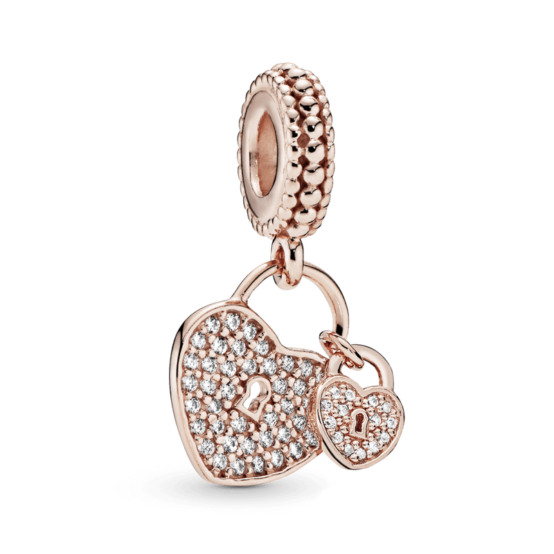 Charms Colgante Corazones en Rose