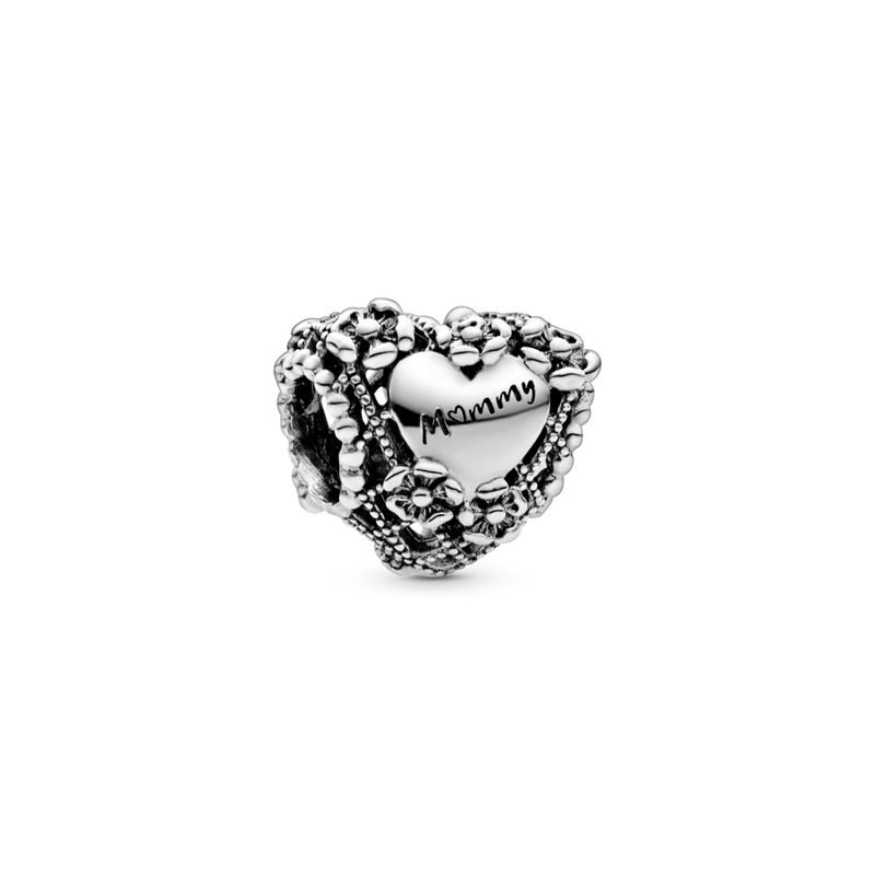 Charm  Corazón con flores 
