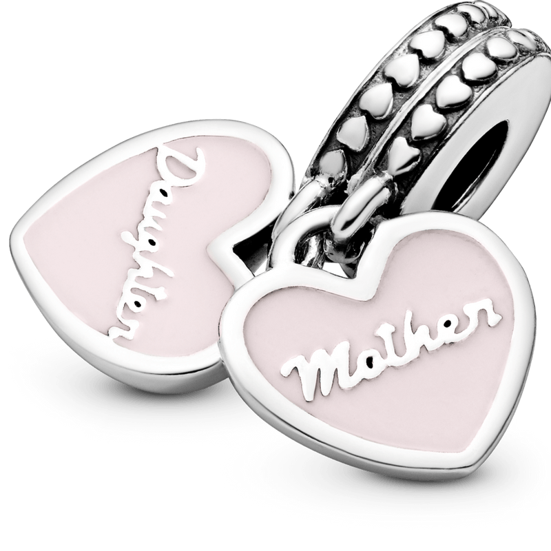 Charm Colgante Corazones De Madre E Hija (Dúo)