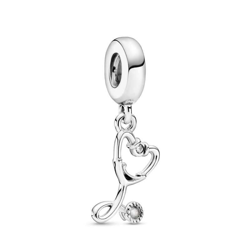 Charm de Estetoscopio en forma de corazón