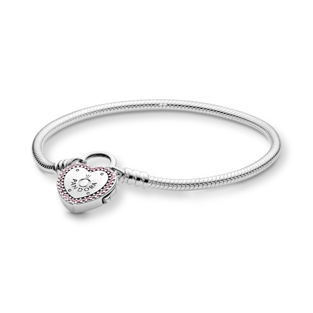 Pulsera De Candado corazón para charms