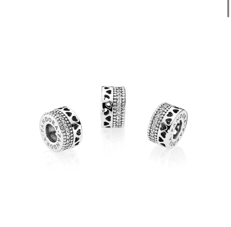 Charms Corazones (Separador/Tope)