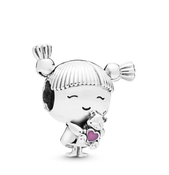 Charm Niña Con Trenzas