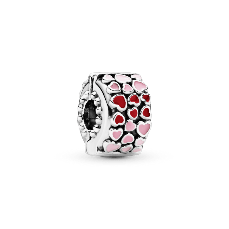 Charms Corazones rojo y rosa (Separador/Tope)