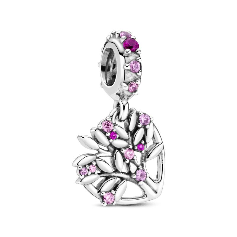 Charms árbol de la vida con corazón rosa