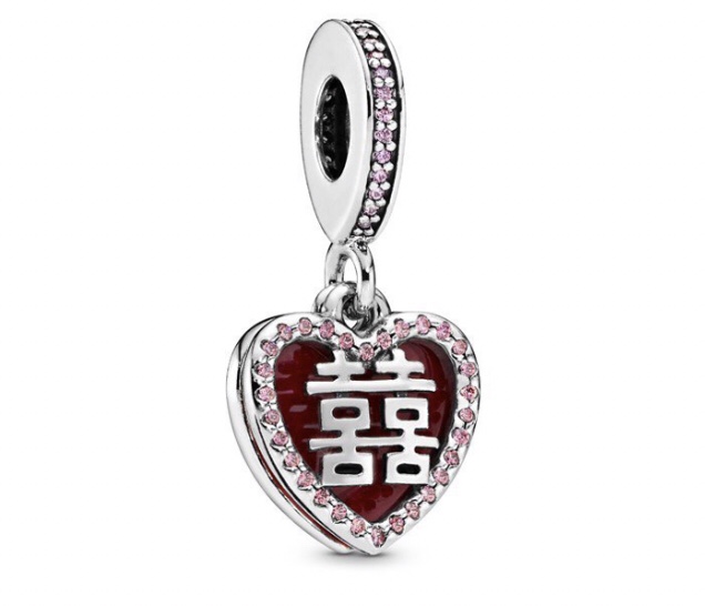 Charms Colgante Corazón Chino