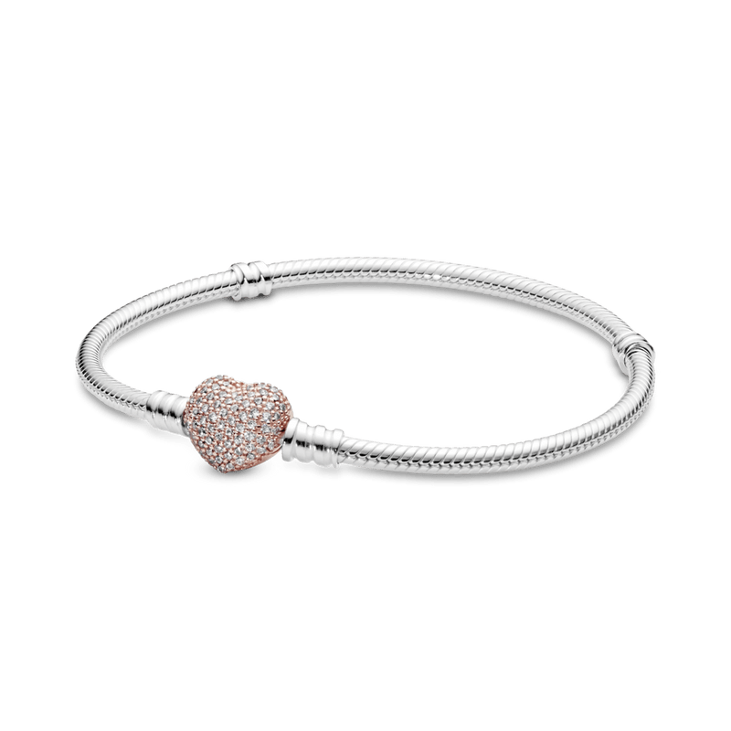 Pulsera Corazón en Pavé Rose