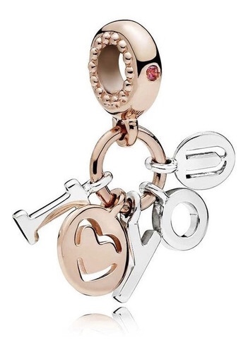 Charms Colgante I Love You Rose