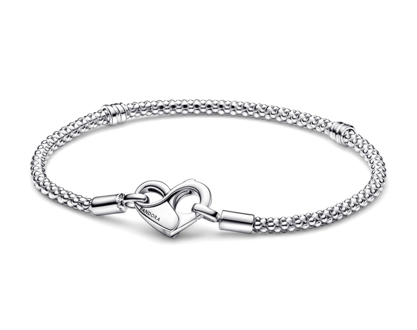 Pulsera flexible de cadena con cierre de Corazón