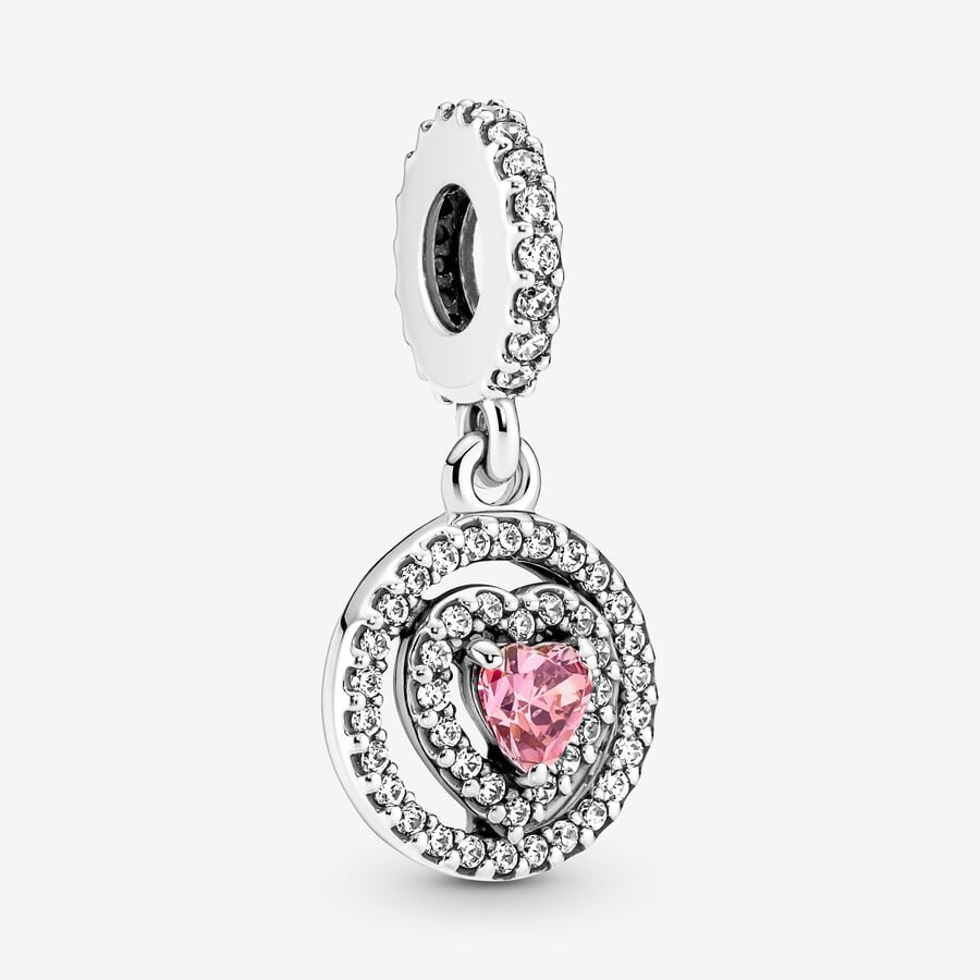 Charms Colgante corazón brillante Halo