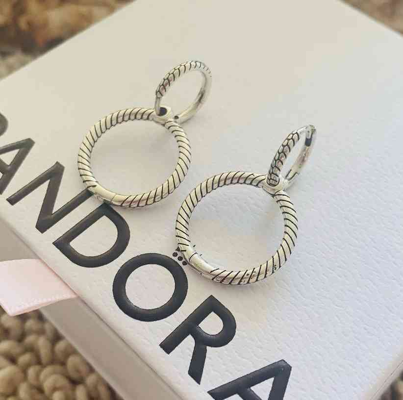Aros de argolla doble para charms
