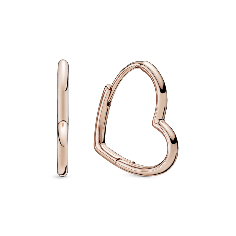 Pendientes de Aro Corazón Asimétrico Loved Rose