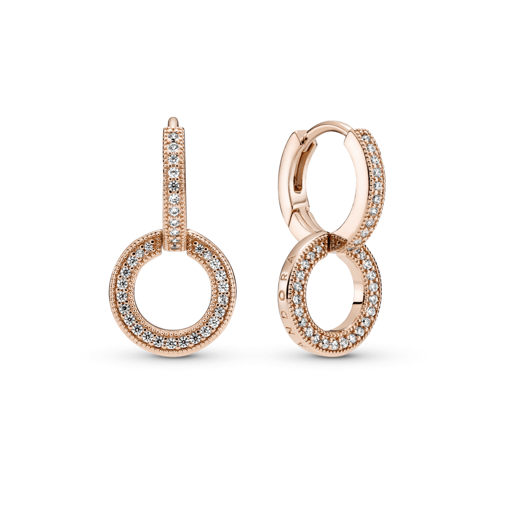 Aros Argollas Colgantes en Rose