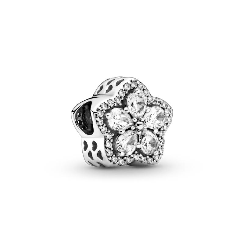 Charm con pavé de copo de nieve brillante
