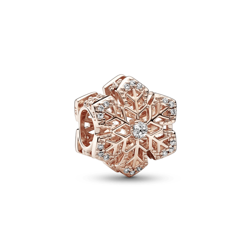 Charm Copo de nieve festivo en Rose