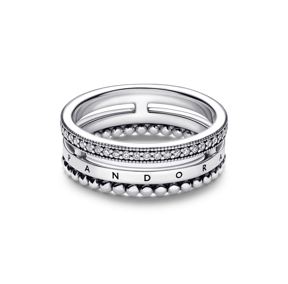 Anillo Signature con Pavé y Abalorios
