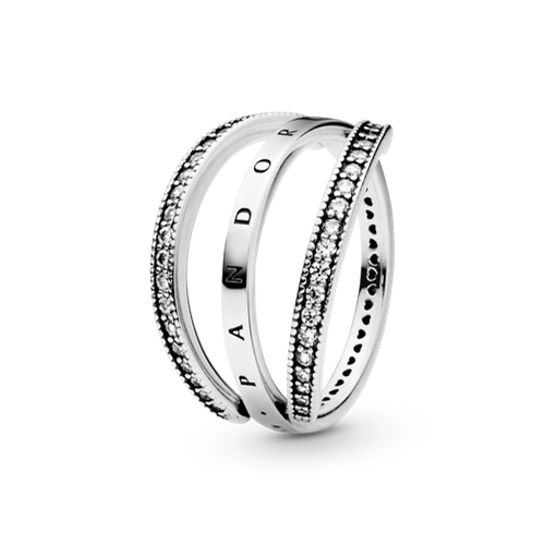 Anillo Pavé Brillante Triple