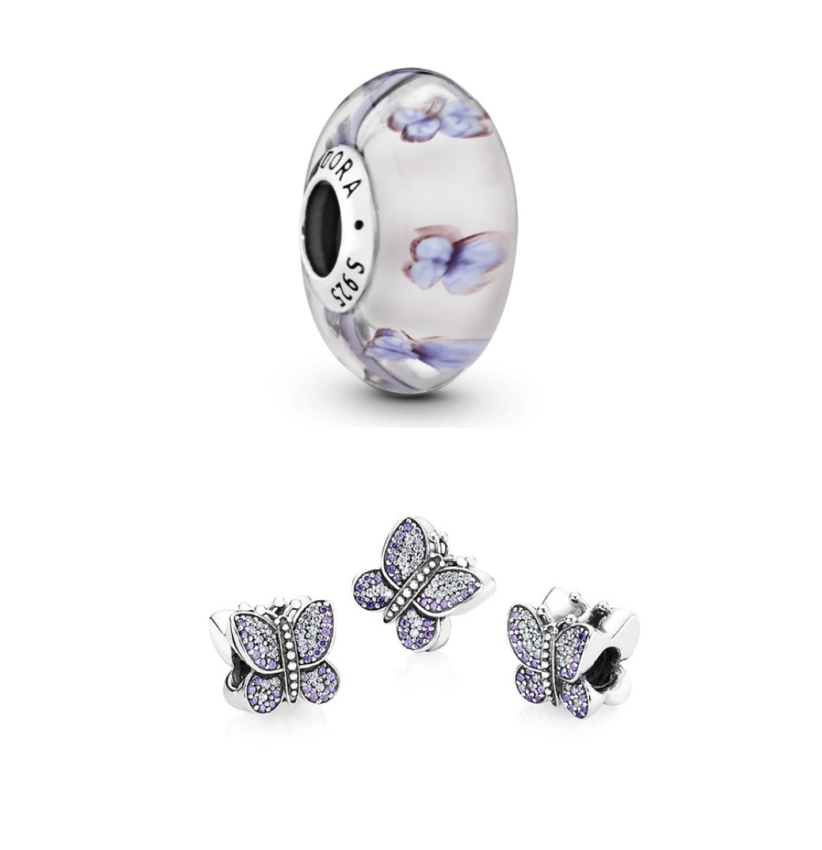 Bello Conjunto Mariposas Brillantes