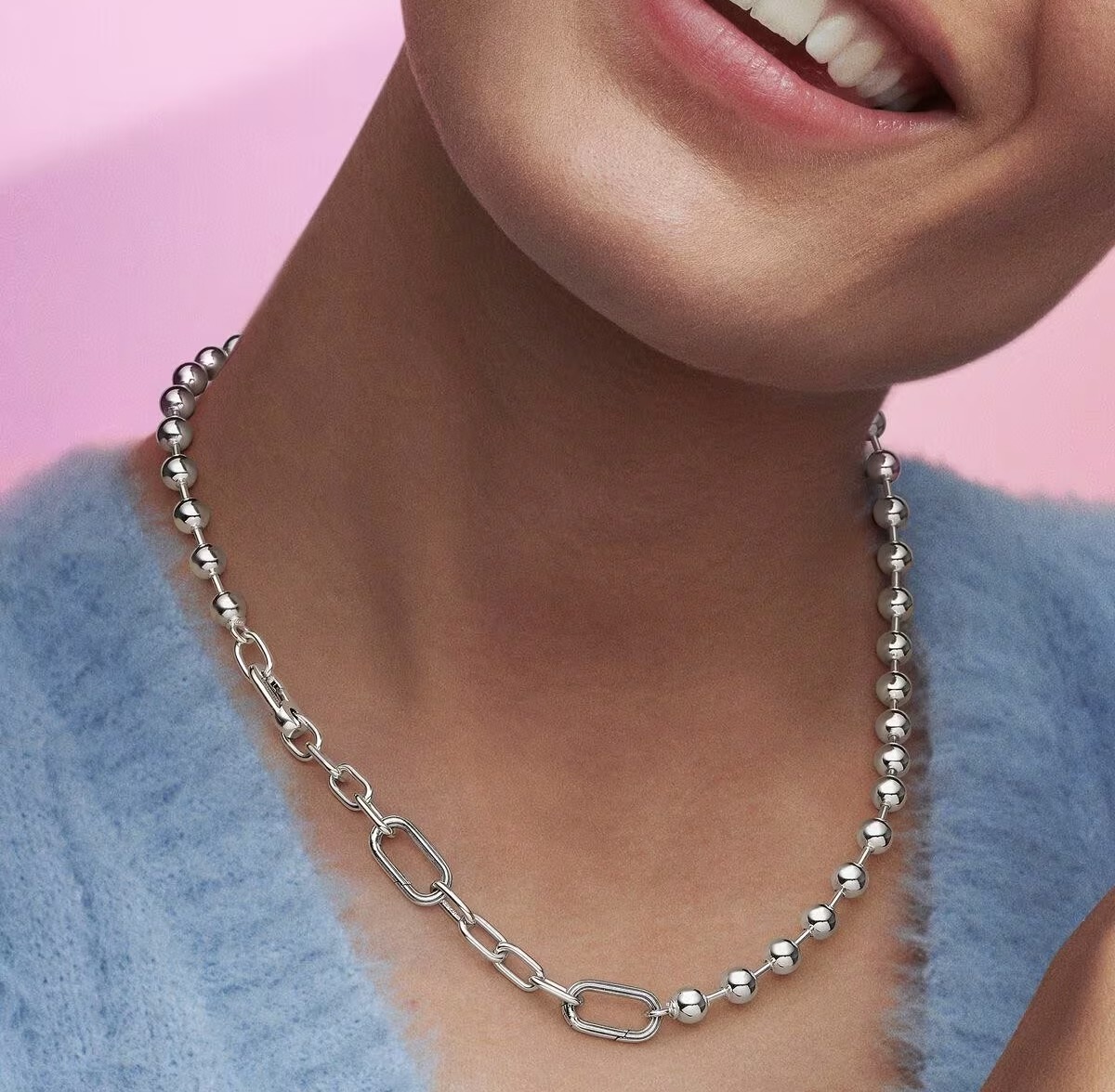 Collar de Esferas y Eslabones
