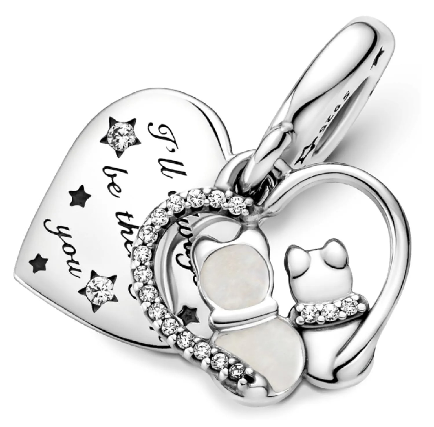 Charm Colgante Gatos Y Corazones