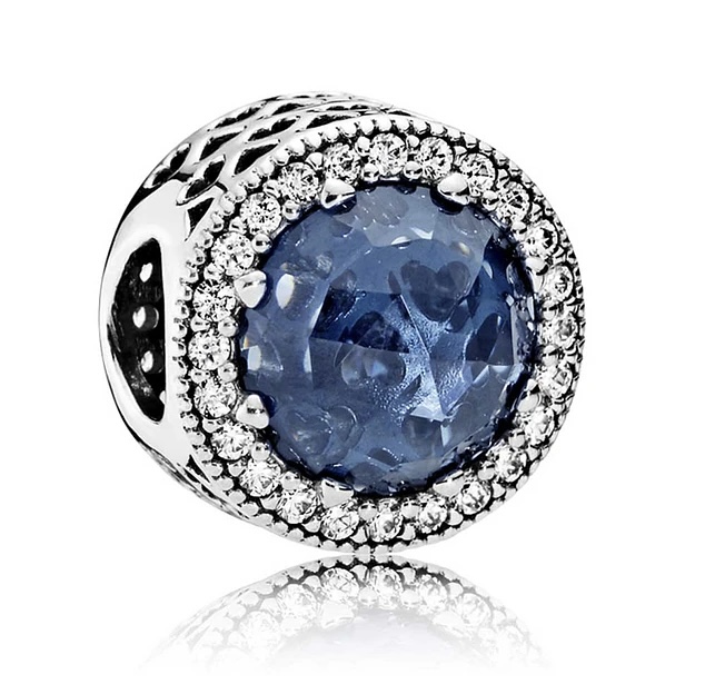 Charm Círculo Radiante azul