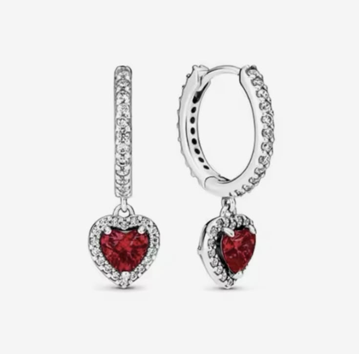 Aros de Corazón Halo Rojo Resplandeciente