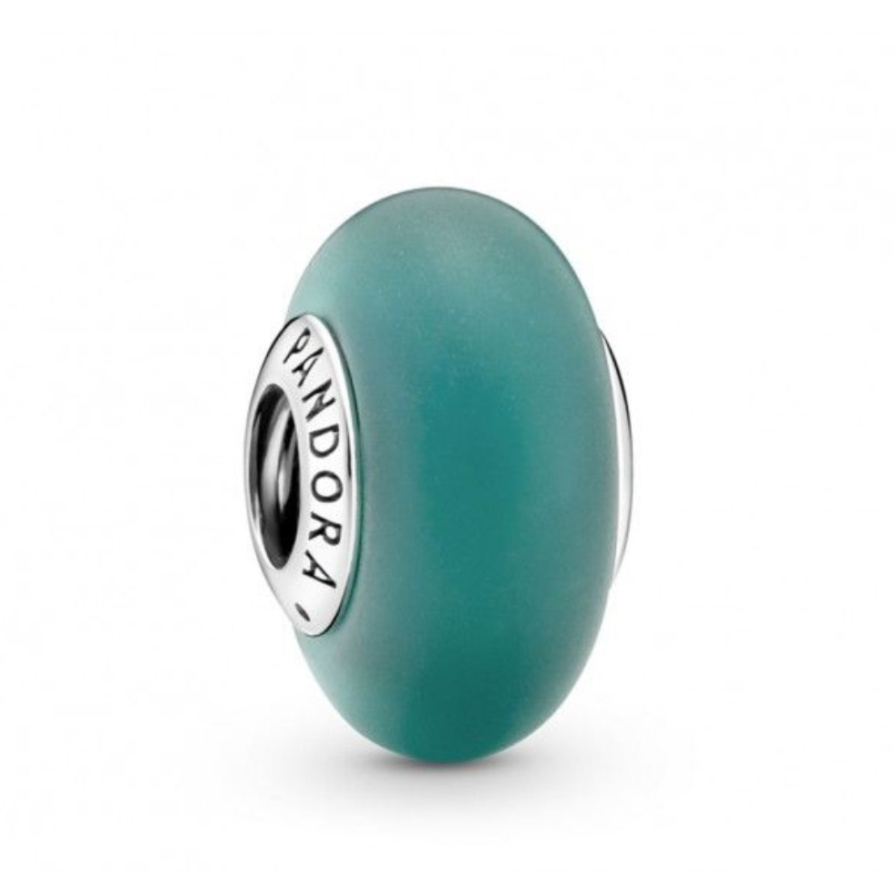 Charm Cristal De Murano Verde Mate